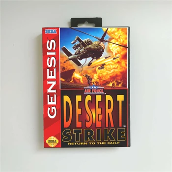 

Desert Strike - USA Cover With Retail Box 16 Bit MD Game Card for Sega Megadrive Genesis Video Game Console