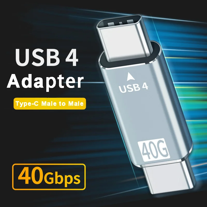 맥북 프로 에어 델 노트북용 데이터 동기화 컨버터 어댑터, USB C 타입에서 C 타입, USB 4, 40Gbps, 썬더볼트 3, USB 4 연장 케이블