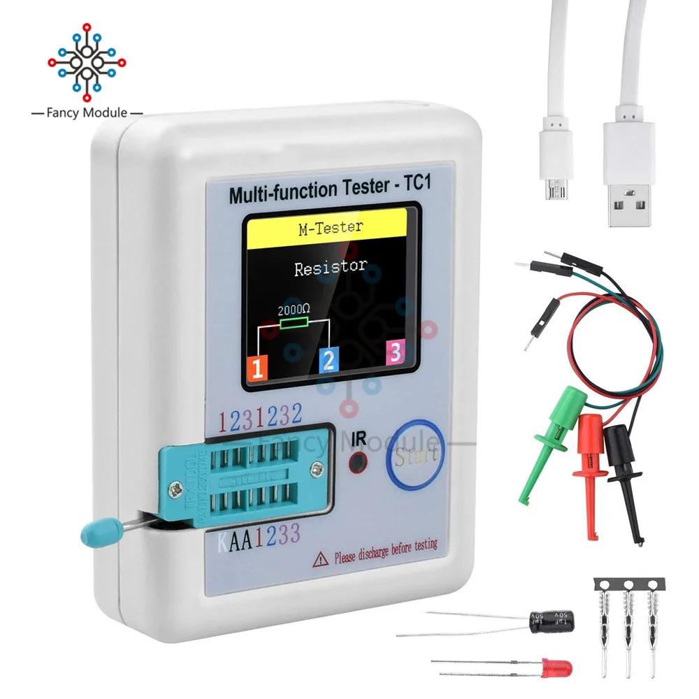 

3.5 inch (160*128) Colorful Display Multi-functional TFT Backlight Transistor LCR-TC1 Tester for Diode Triode Capacitor Resistor