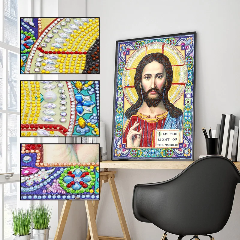 DIY 5D Diamond Painting Icon Religion Diamond Embroidery Picture Large Bead Pearl Crystal Stone Sale New Craft (1)