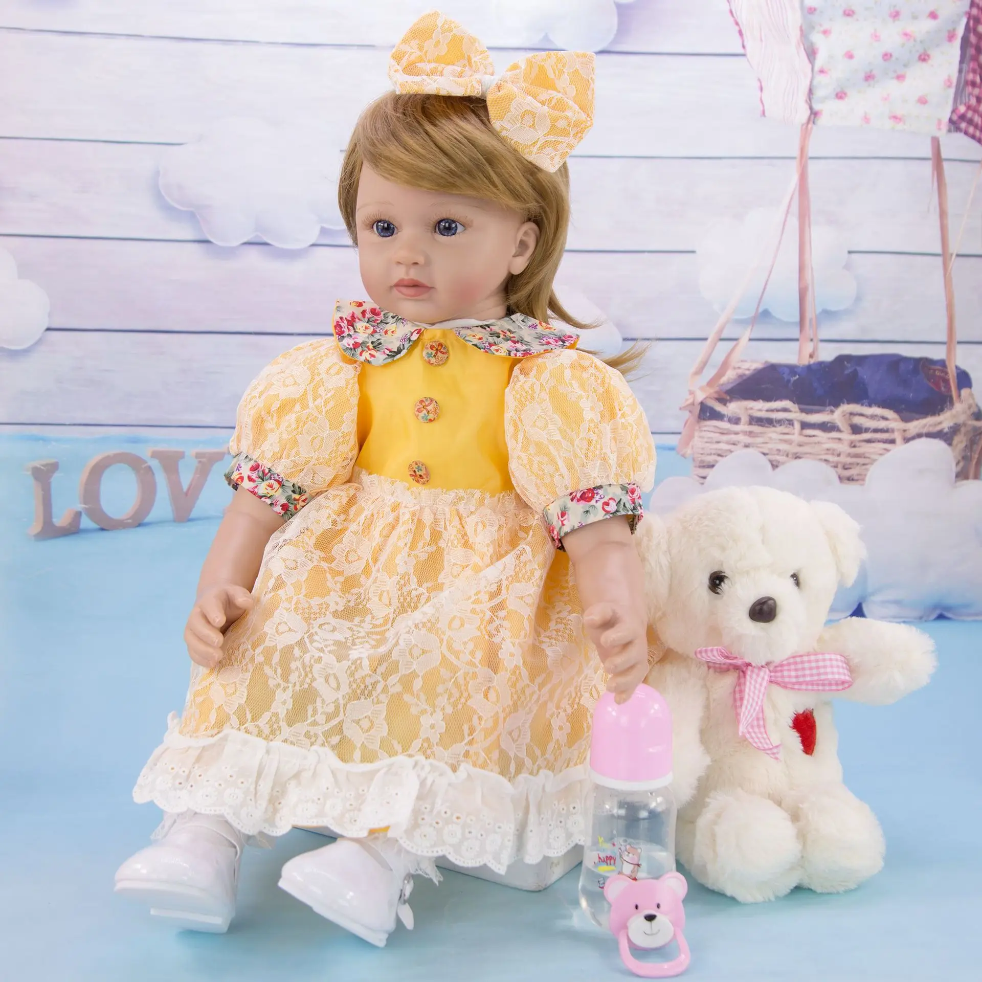 Горячая Распродажа 60 см boneca reborn для маленьких девочек Игрушки Куклы Мягкие силиконовые Виниловый фон для детской реалиста bebe reborn bonecas игровой домик игрушки plamate
