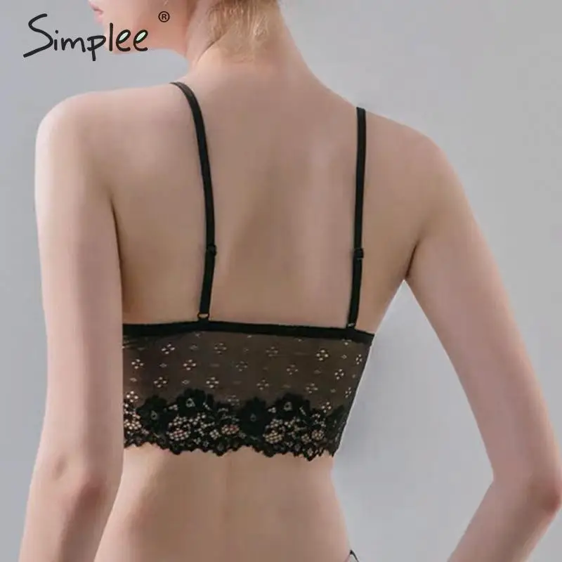 Simplee женский кружевной интимный сексуальный бюстгальтер с цветочной вышивкой на весну и лето, Элегантный женский однотонный модный комфортный бюстгальтер