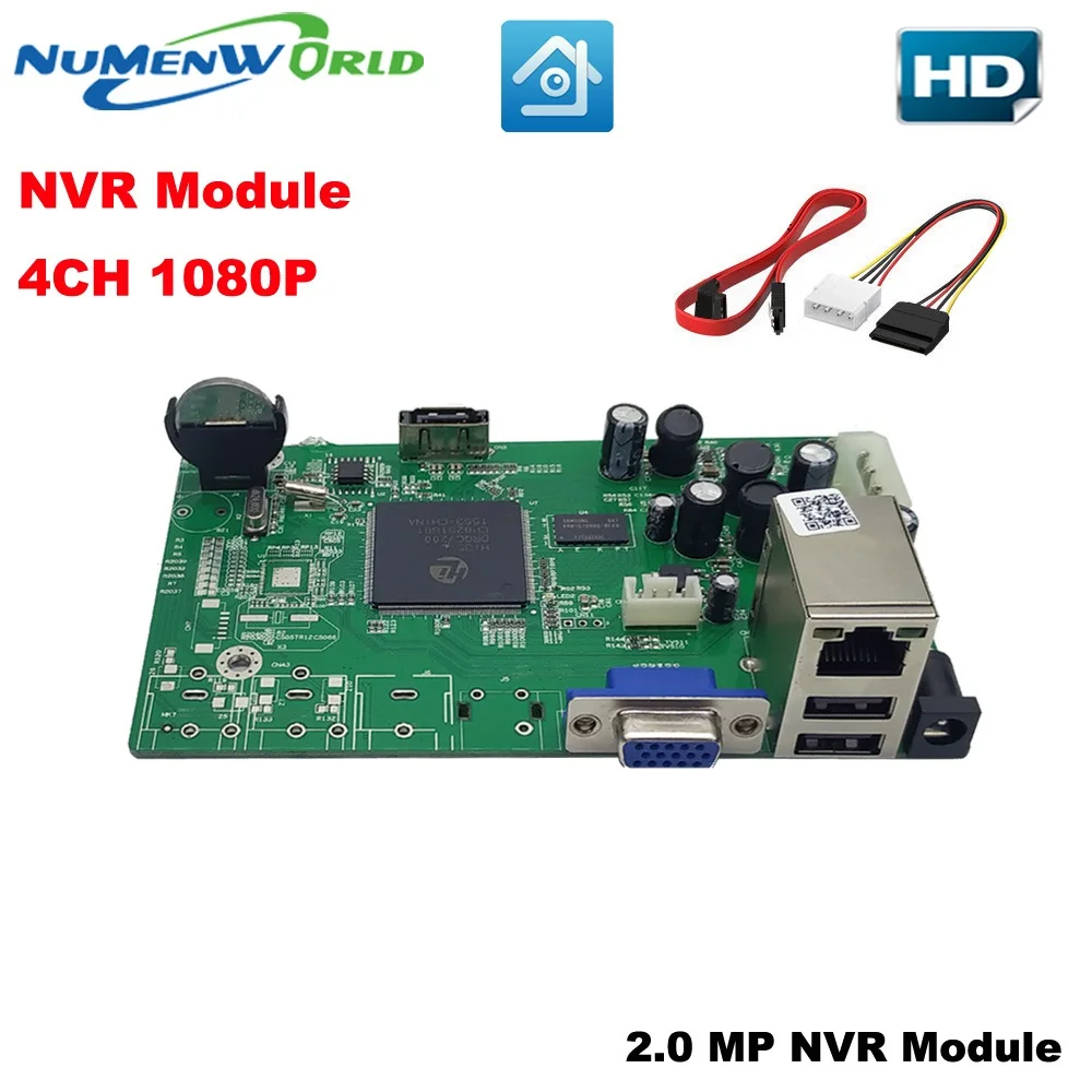 Numenworld 4CH 1080P NVR mainboard CCTV Security NVR H.264 Network Video Recorder 4 Channel module For IP Camera system