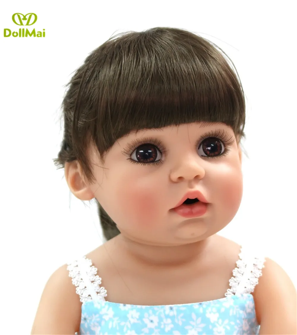DollMai эксклюзивные полностью силиконовые куклы Reborn Baby 23 дюймов 56 см Adoras Bebe Reborn Boneca девочка кукла подарок игрушки