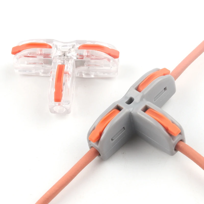 

Universal Compact T-type Wire connector splitter Push-in Quick distribution Terminal Home main distributor AWG 28-14(12)