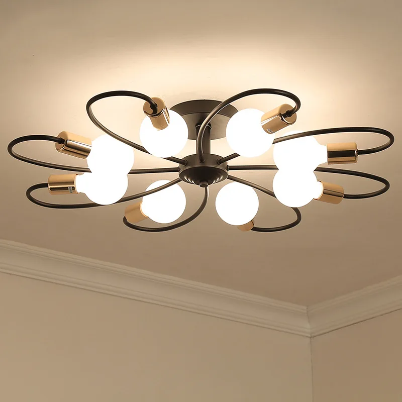 2018 Новая современная светодиодная люстра из кованого железа украшение для