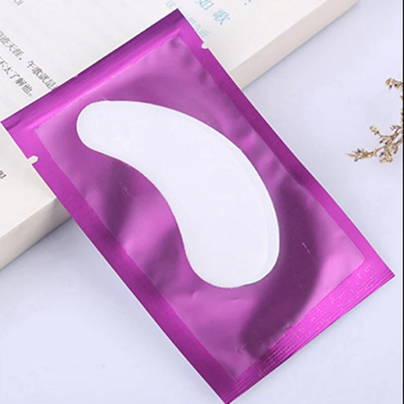 50 пар накладки для ресниц накладки для прививки ресниц под глазами накладки для наращивания ресниц бумажные накладки для наращивания ресниц Набор инструментов для макияжа - Цвет: purple