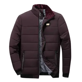 

New winter collar men's cotton jacket plus velvet padded Warm Thermal 2019 Outwear Down Overcoats Fashion Classic Plus Size