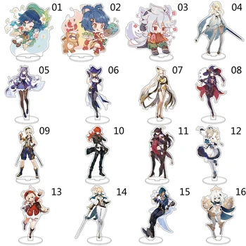 

Anime Genshin Impact Ningguang Beidou Xiao Liyue Xiangling Theme Stand Figure Cosplay Acrylic Model Plate Desk Decor Gift 2020