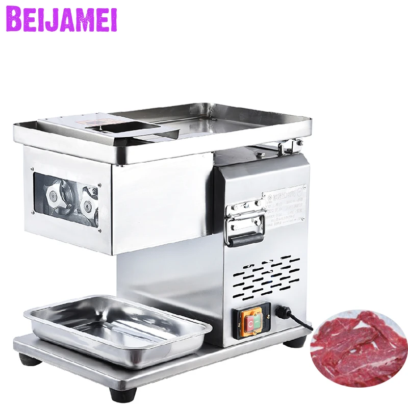 BEIJAMEI Stainless steel Electric Meat Slicer Machine Commercial Meat