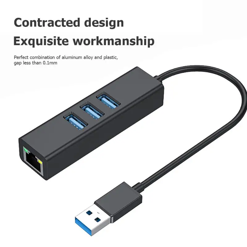 S669-U 3 Порты USB 3,0 концентратор для Rj45 концентратор 10/100/1000M Ethernet-адаптер Сетевая карта концентратора Gigabit Ethernet адаптер для Macbook оконные рамы