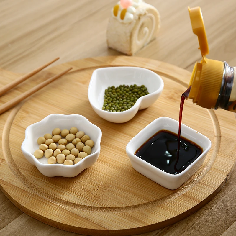 1PC Cute Heart Sauce Dish Small Saucer Shape dinner plates heart dish ceramic Snack small Plate Salad Dinner Tray | Дом и сад