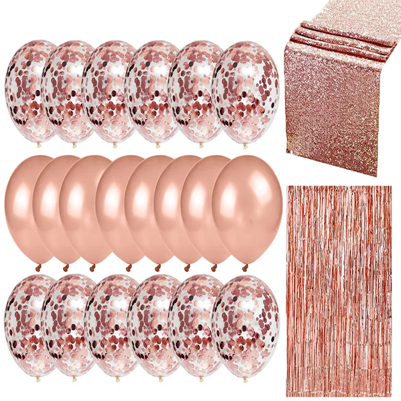 

Deco Birthday Balloon Set Birthday Party Decoration Kids Adults Air Ballon Rose Gold Baloons Decor Sets Balloons Birthday Party