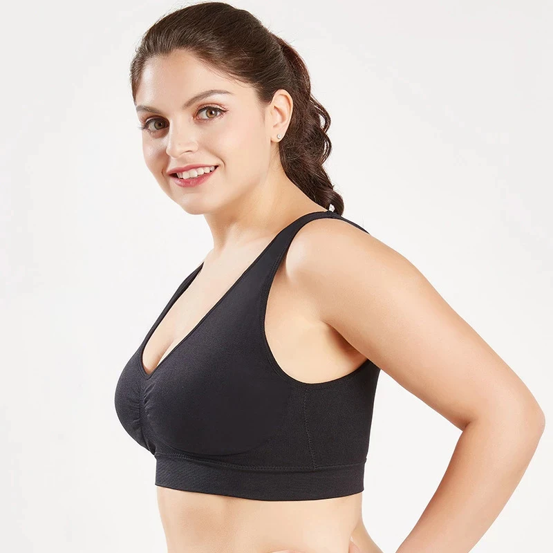 Plus Size Bras For Women Seamless Bra With Pads Big Size 5XL 6XL Bralette Push Up Brassiere Bra Vest Wireless BH 4