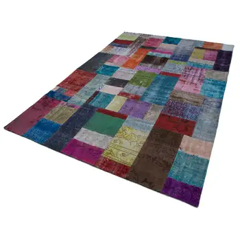

202x301 Cm Multicolor Handmade Patchwork Rug-7x10 Ft