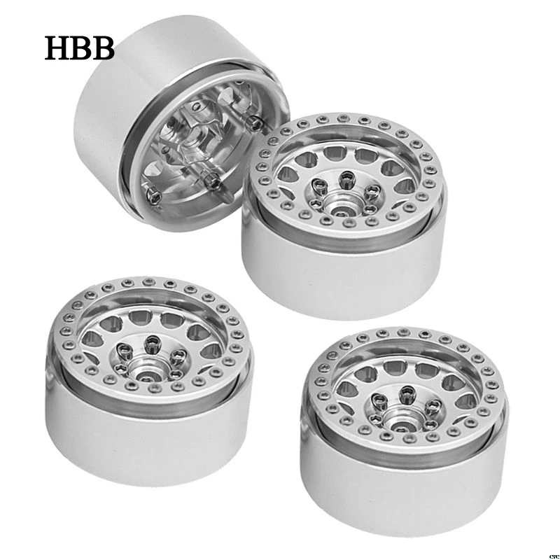 

4Pcs Aluminum Alloy 1.9inch Beadlock Wheels Rims for 1/10 RC Crawler For Axial SCX10 SCX10 II 90046 For TRX4 D90