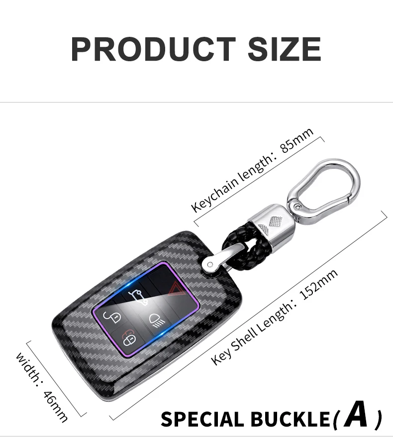 Carbon Fiber Car Smart Key Cover Case Fob For Land Rover Range Rover Sport A9 Discovery 2 3 4 Sport For Jaguar XF A8 A9 X8 XE XF - H1b8b0124f6294a2ba42e33063c2fc5beN