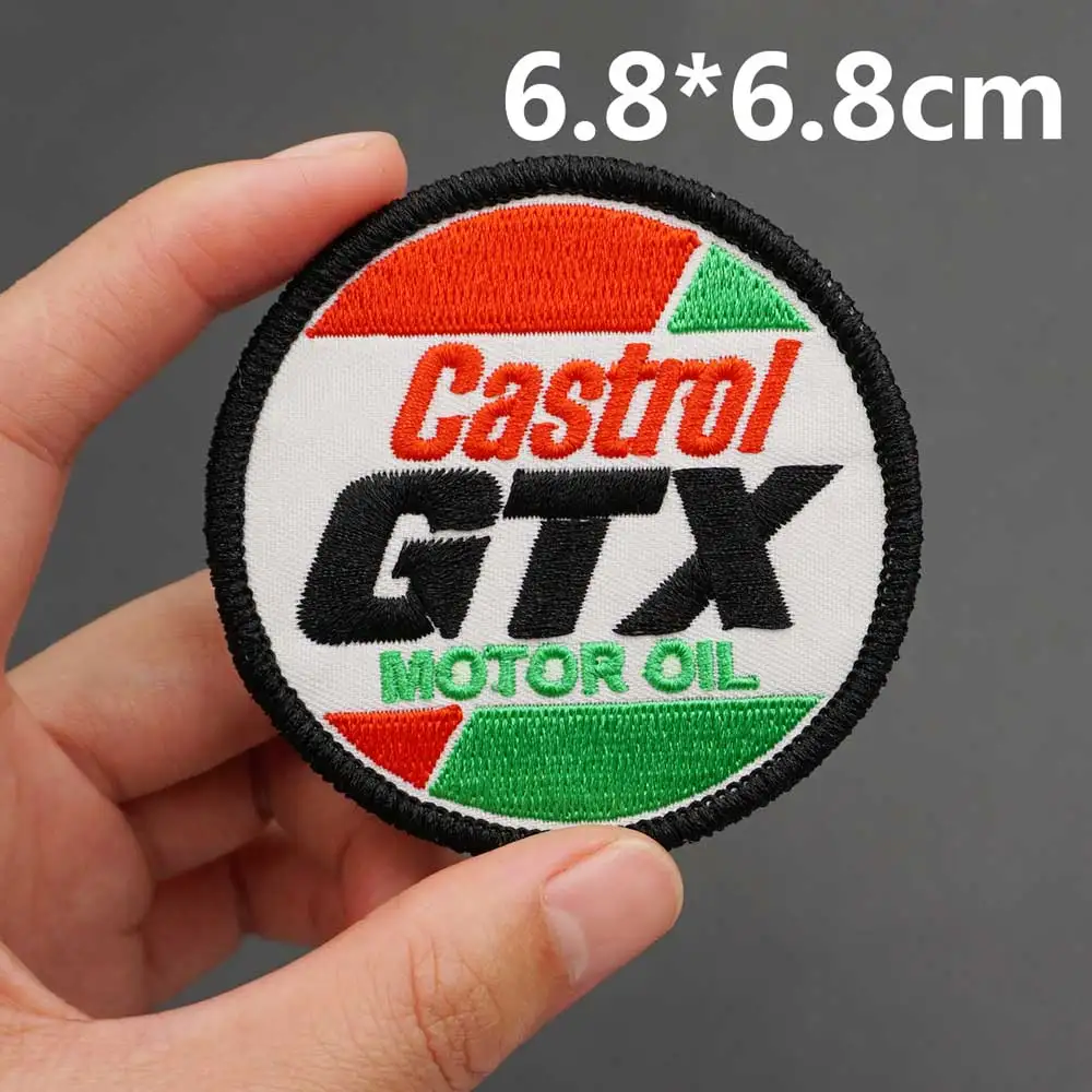 Castrol Motor Oil Embroidered Punk Patches Vintage Badge Motorcycle Knight  Leather Vest Decoration Accessories Appliques - Patches - AliExpress