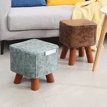 Tabouret nordique de luxe en bois, bas, pour le salon, pour changer les chaussures, sous les tabourets, pour la maison, pour enfants