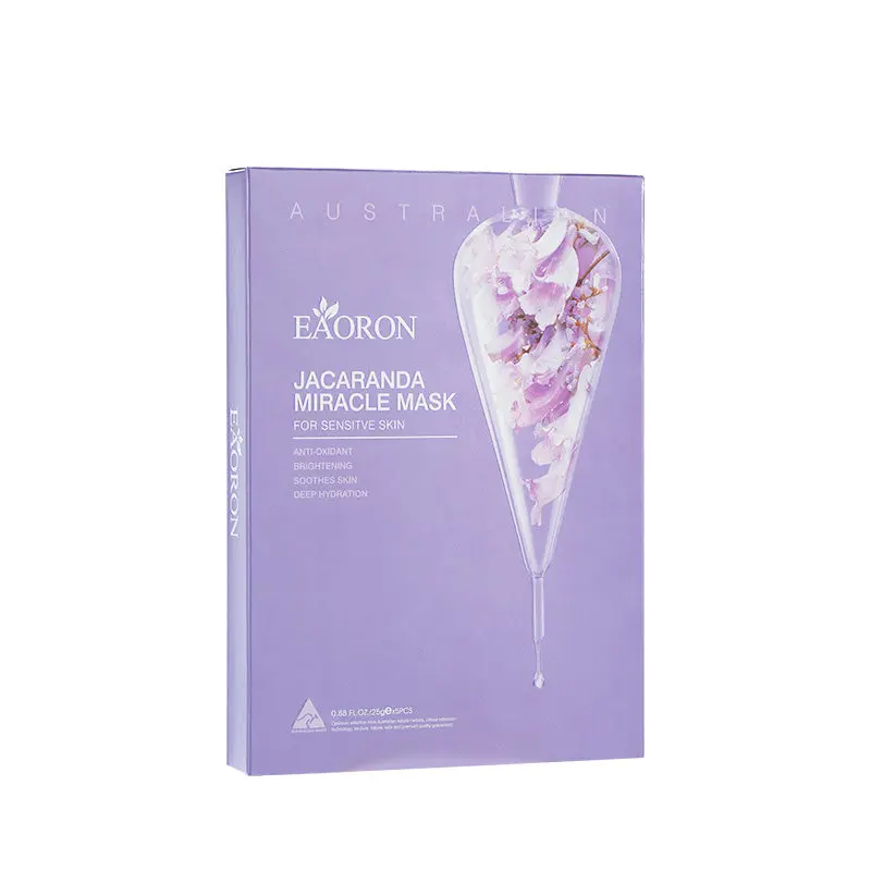 Чудесная маска Eaoron Jacaranda для чувствительной кожи 25 г * 5 шт. осветляющая глубокое