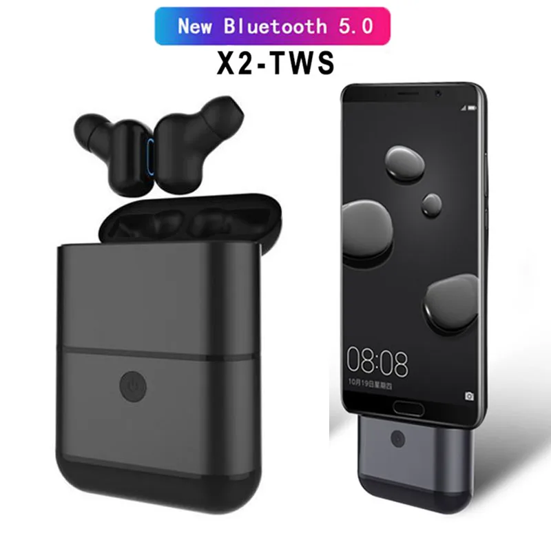 

TWS V5.0 Mini Wireless Earphone Bluetooth Earphone X2-TWS Stereo Earbuds Business In-Ear Earphone With Microphone Handsfree Call