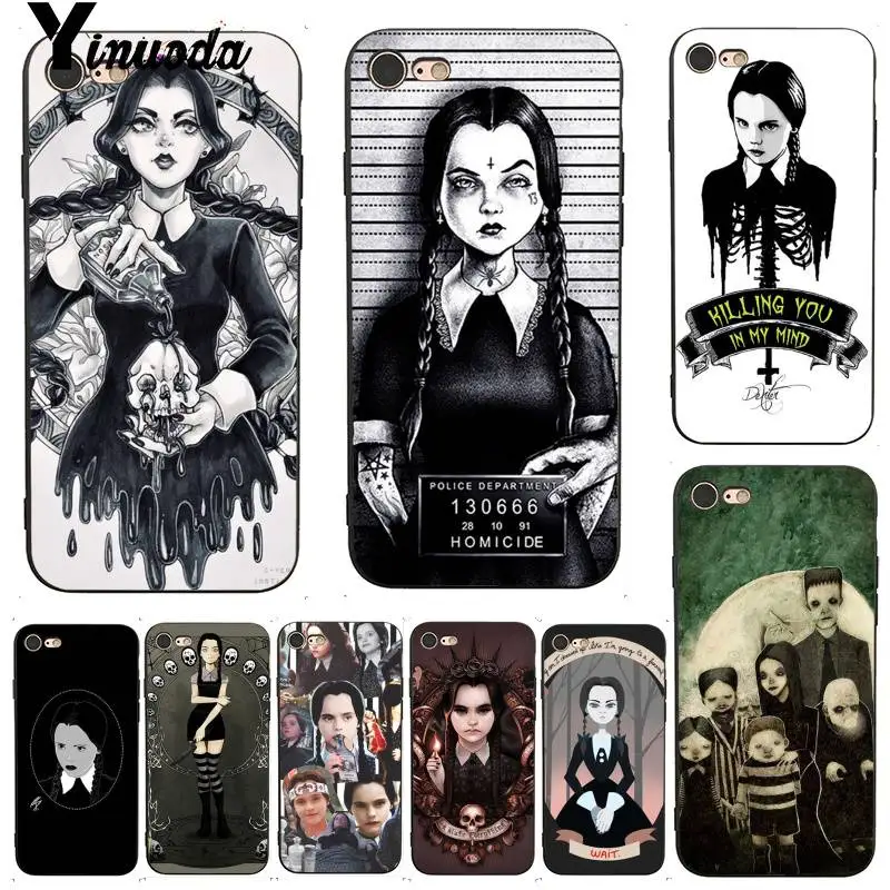 

Yinuoda For iphone 7 6 X Case Wednesday Addams Family Retrospective Phone Case for iPhone X 8 7 6 6S Plus X 5 XS XR Case