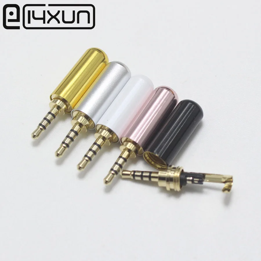 EClyxun 1 шт. 2,5 мм 4-полюсный штекер с зажимом для ремонта аудио разъем для наушников металлический аудио Пайка для 4 мм кабель DIY