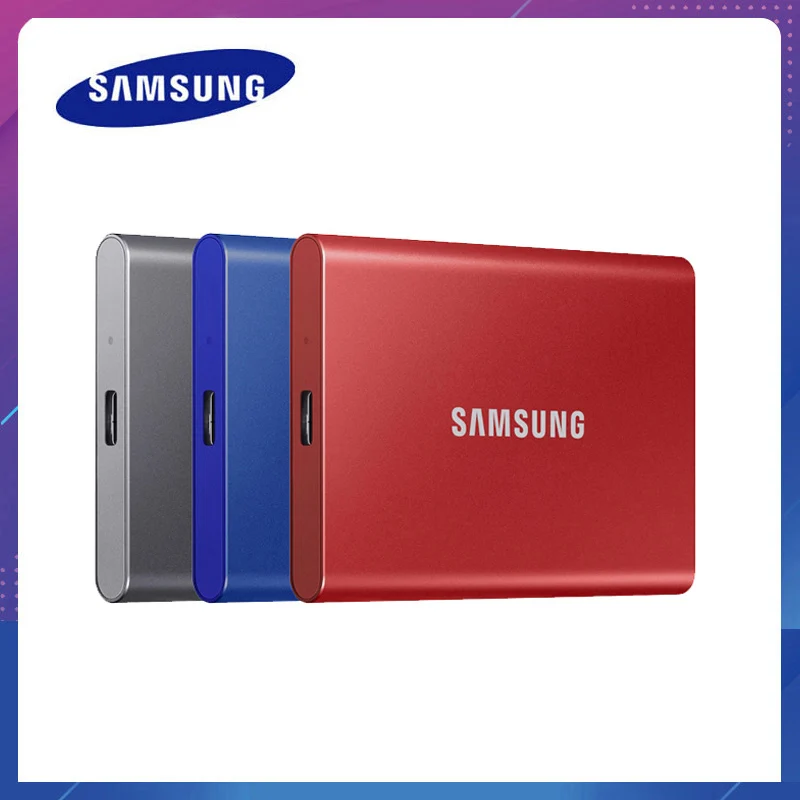 100% Original SAMSUNG T7 SSD NVME 2TB 1TB 500GB Type-C USB 3.2 Gen2 External Solid State Drives compatible for laptop |