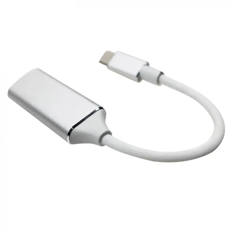 Черный/белый корпус из алюминиевого сплава TypeC к HDMI HD tv адаптер USB 3,1 4K конвертер подходит для ПК ноутбук/планшет/телефон