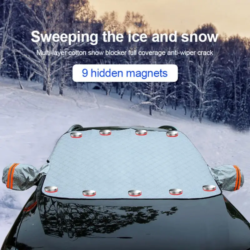 Автомобильный ветровой экран, магнитный автомобильный экран на окно, мороз, лед, Большой Снежный пылезащитный экран, защита от солнца, чехол для автомобиля