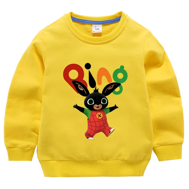 Милые свитшоты для девочек; весенне-осенняя хлопковая одежда для малышей; детская футболка с длинными рукавами и милым кроликом для девочек; спортивный топ - Цвет: color 6