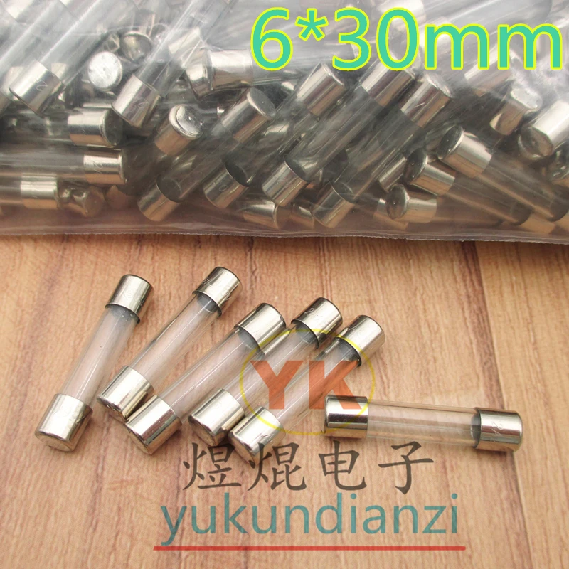 Стеклянный предохранитель 6*30 100 в 1A 2A 3A 4A 5A 6A 7A 8A 10A 12A 15A 20A 25A 6x30 мм 250 шт./1 партия |