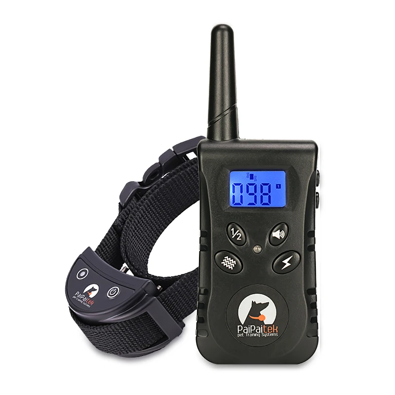 

Paipaitek Dog Training Shock Collar with Remote, 550 yd Sound Vibrate Shock Rehargeable and Waterproof Receiver Collar