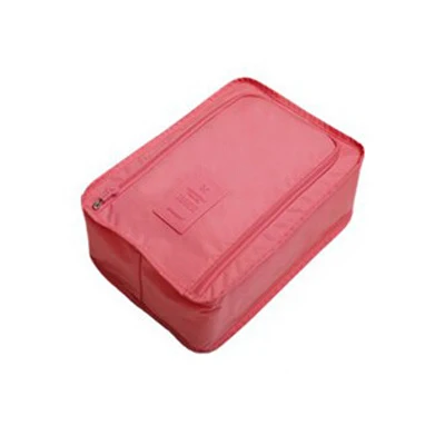 Watermelon red Корейская складная дорожная водонепроницаемая сумка на колесиках, две пары сумок для обуви, многофункциональная обувь, портативный чемодан, маленькие сумки, бирка - Цвет: Watermelon red