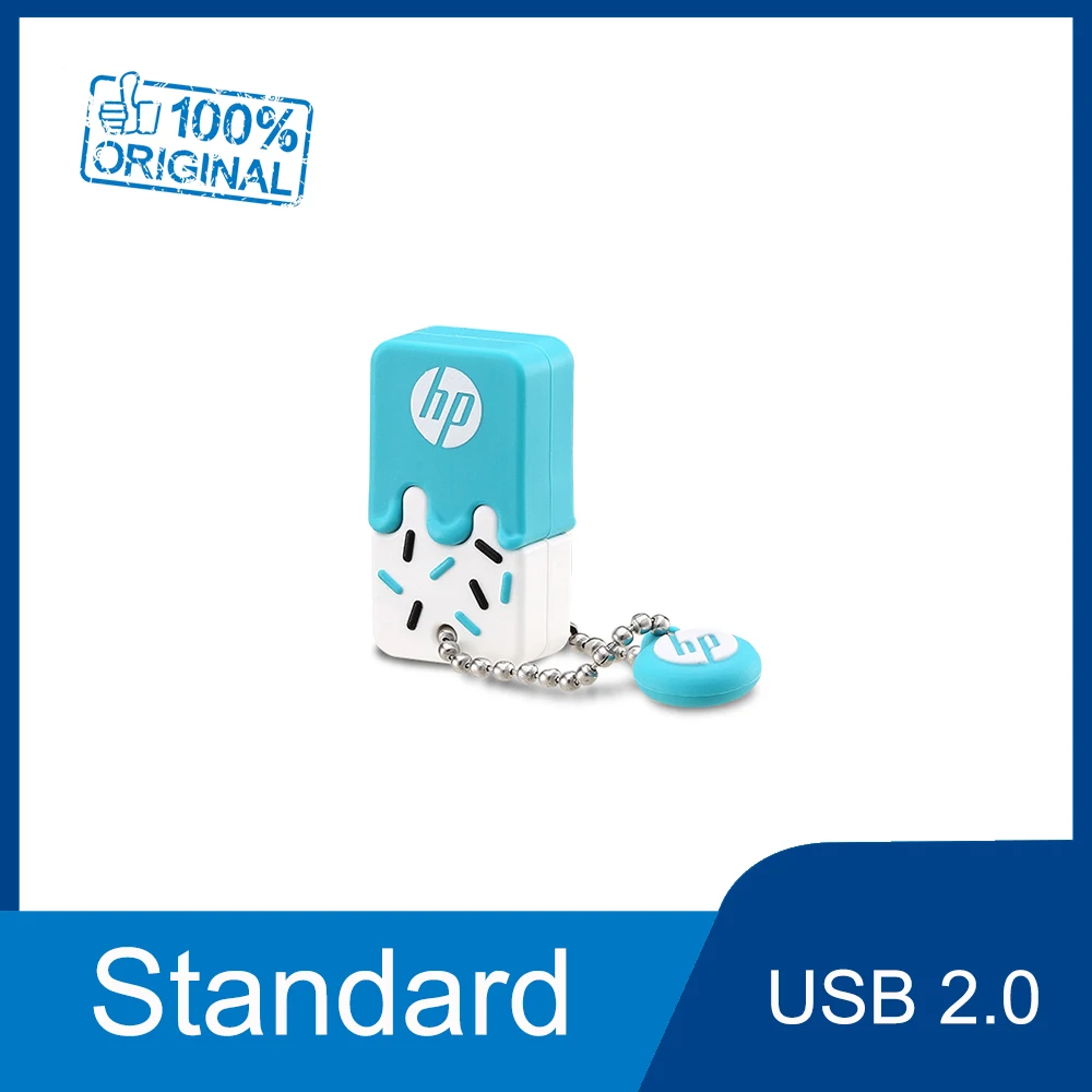 Силиконовый флешка 32 ГБ 16 ГБ 8 ГБ hp V245 USB силиконовый флеш-накопитель флеш-накопитель usb флеш-накопитель водостойкий противоударный пылезащитный флешки - Цвет: V178 blue Standard