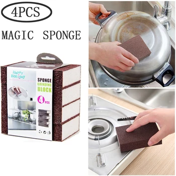 

4 pcs/lot Melamine Sponge Magic Sponge Eraser Kitchen Melamine Sponge Cleaner Cleaning Sponge for Office Bathroom