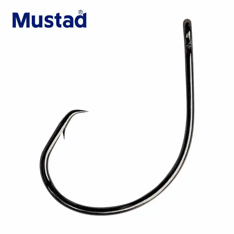 Фото Оригинальные рыболовные крючки MUSTAD 39951, рыболовные крючки из углеродистой стали, острые, устойчивые к ржавчине, морские крючки для ловли карпа, рыболовные крючки №2