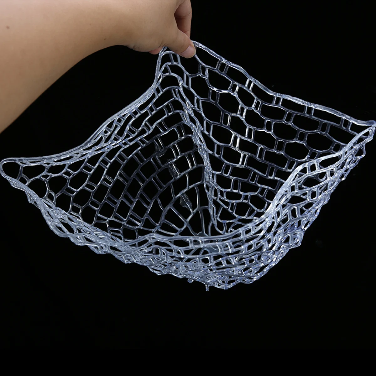 CLEAR RUBBER FISHING MESH REPLACEMENT LANDING NET CIRCUMFERENCE 100CM/120CM 