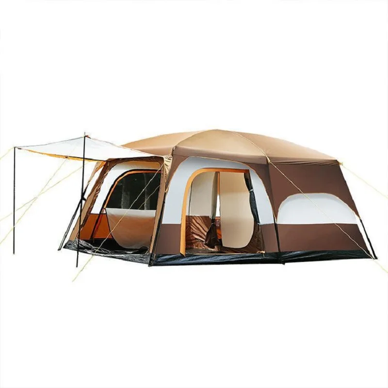 

8 Person Tent for Camping Waterproof, Windproof, Easy Setup with Rainfly Large Mesh, 2 Layer 2 Room, Portable with Carry Bag
