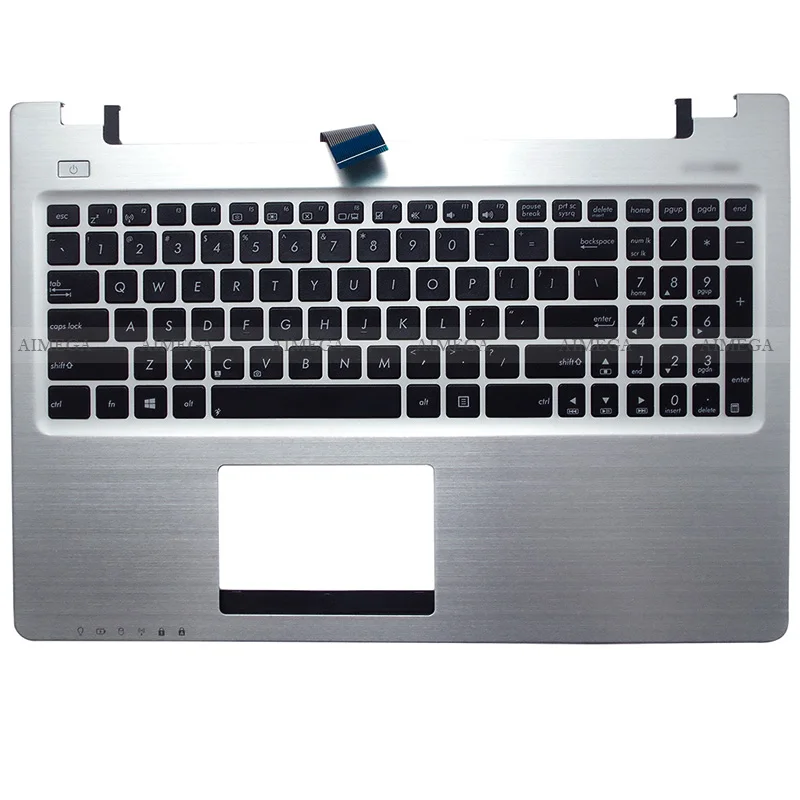 

For Asus Silver K56 K56C K56CB K56CM K56CA A56 A56C S56C S56 R505C S550C Laptop Palmrest Upper Case US Keyboard