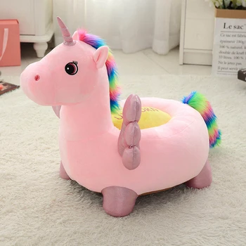 

Cute Plush Unicorn Baby Seat Stuffed Animal Toys Soft Baby Seat Feeding Chair Cartoon Unicorn Plush Toys Kids Safety Seat Props