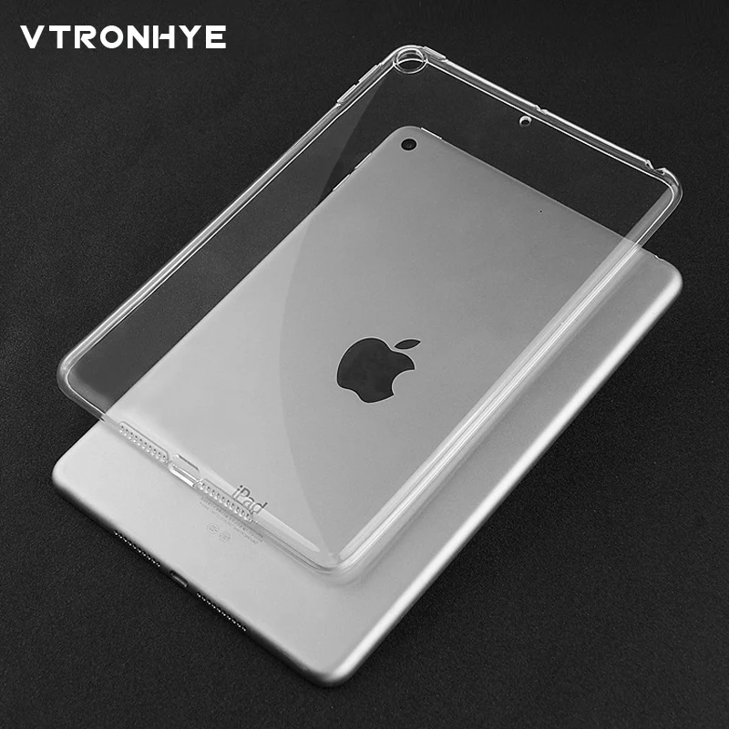 

For iPad 10.2 2019 Case TPU Silicon Transparent Slim Cover for iPad Air 10.5 2 3 4 2017 2018 Air 1 2 Pro 9.7 10.5 mini 2 3 4 5