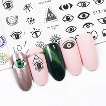 1 шт., серия глаз, водная переводная слайдер для украшения ногтей, Очаровательная наклейка для маникюра, татуировки, наклейки из фольги