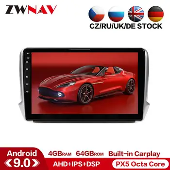 

DSP IPS 8 core Android 9.0 car multimedia player For Peugeot 2008 208 2011-2019 GPS navi radio Audio stereo head unit free map
