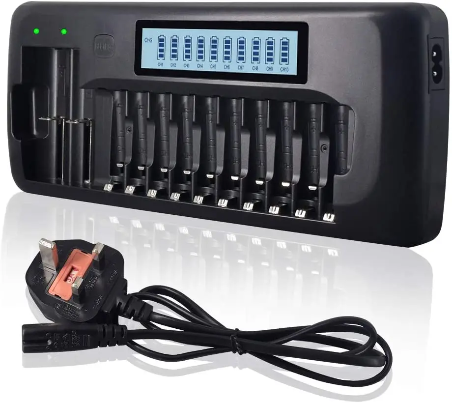 12 Slots Palo Intelligent Lcd Battery Charger For 18650 26650 