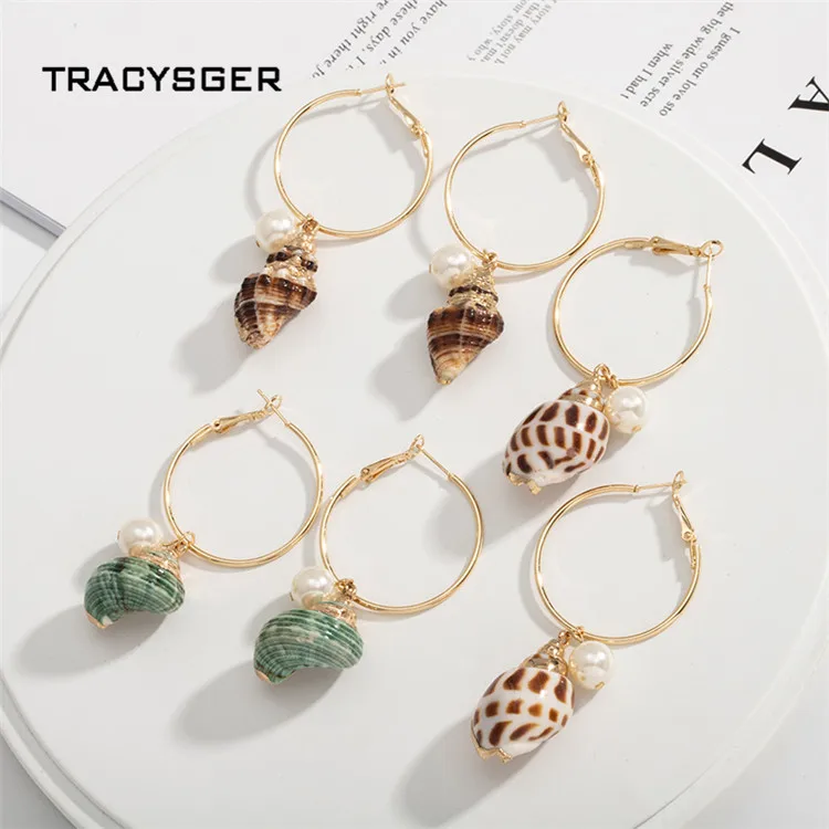 AH-ER84784/tracysger/модные раковины сережки в виде ракушек Новый минималистичный