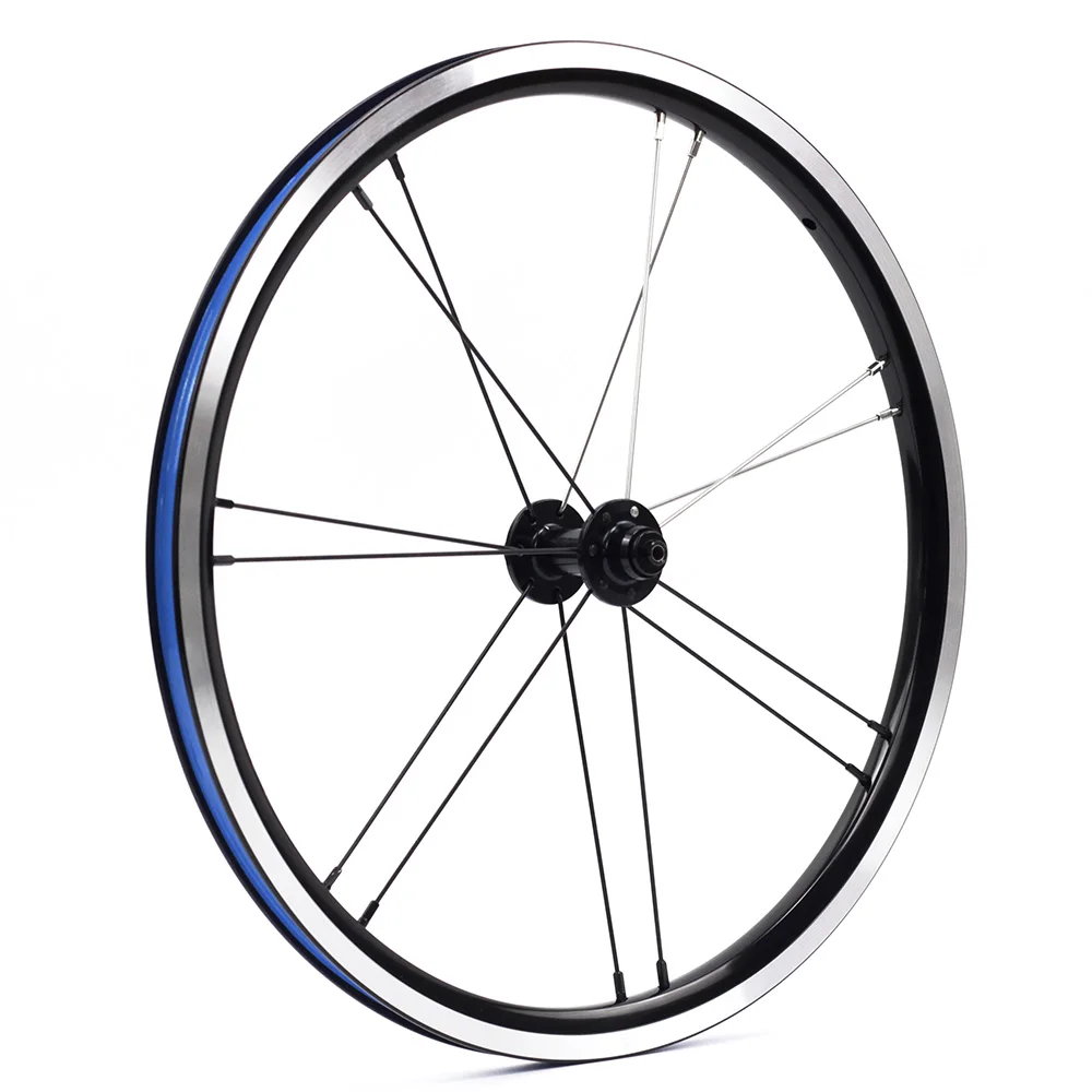 

Alloy Front Wheel 16" 1 3/8" 349 Rim Brake 14H G2 Jump Holes for Brompton 3sixty Custom Bicycle Wheels Multi Color