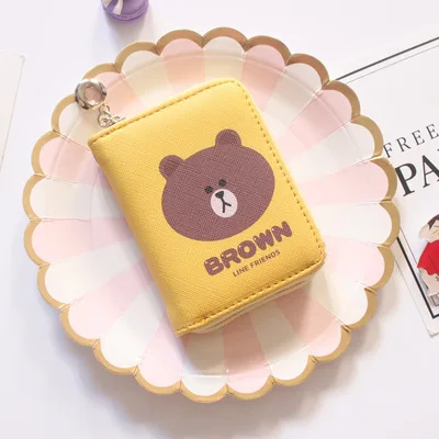 ASSEZSAC Fashion Short Wallet Zipper Print Student Small Fresh Cute Cartoon Rabbit Cat Dog Bear Small Wallet Wrist Coin Purse - Цвет: Coin Purse F26
