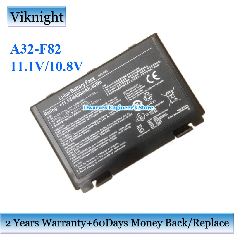 Genuine A32 F82 Laptop Battery 11.1V 46Wh For Asus F52 F82 F83S k70ic