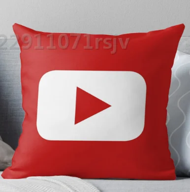 YouTube диванной подушки Чехол Обложка Декор для дома Наволочка на подушку-чехол из хлопка Подушка Чехол размером 45*45 см 55X55 см(две стороны